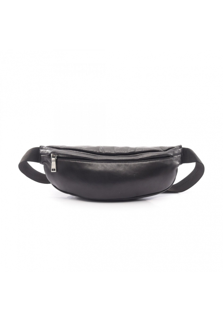 Prada Pre-Loved Prada prada logo plate body bag waist bag leather black