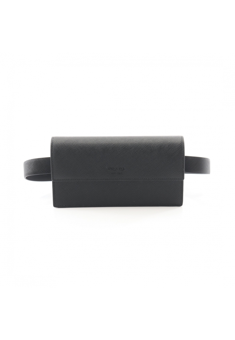Prada Pre-Loved Prada waist bag body bag Saffiano leather black