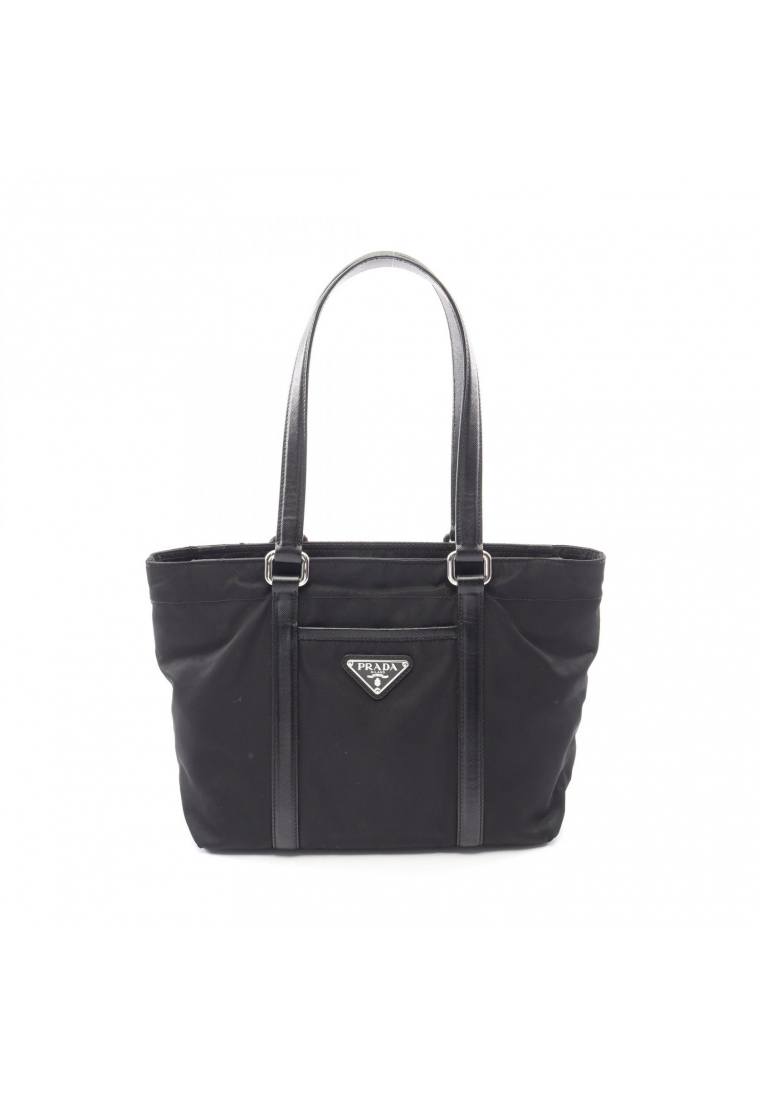 Prada Pre-Loved Prada Handbag tote bag Nylon Saffiano leather black