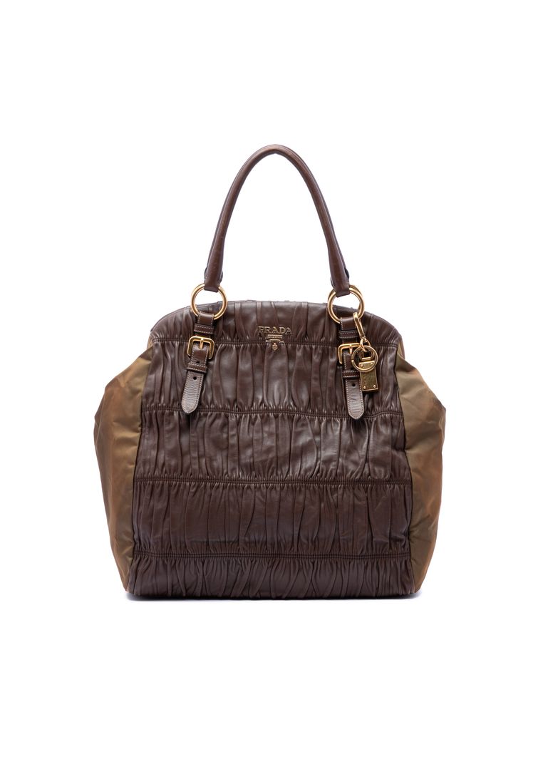 Prada Pre-Loved Prada Nappa Gaufre And Tessuto Tote
