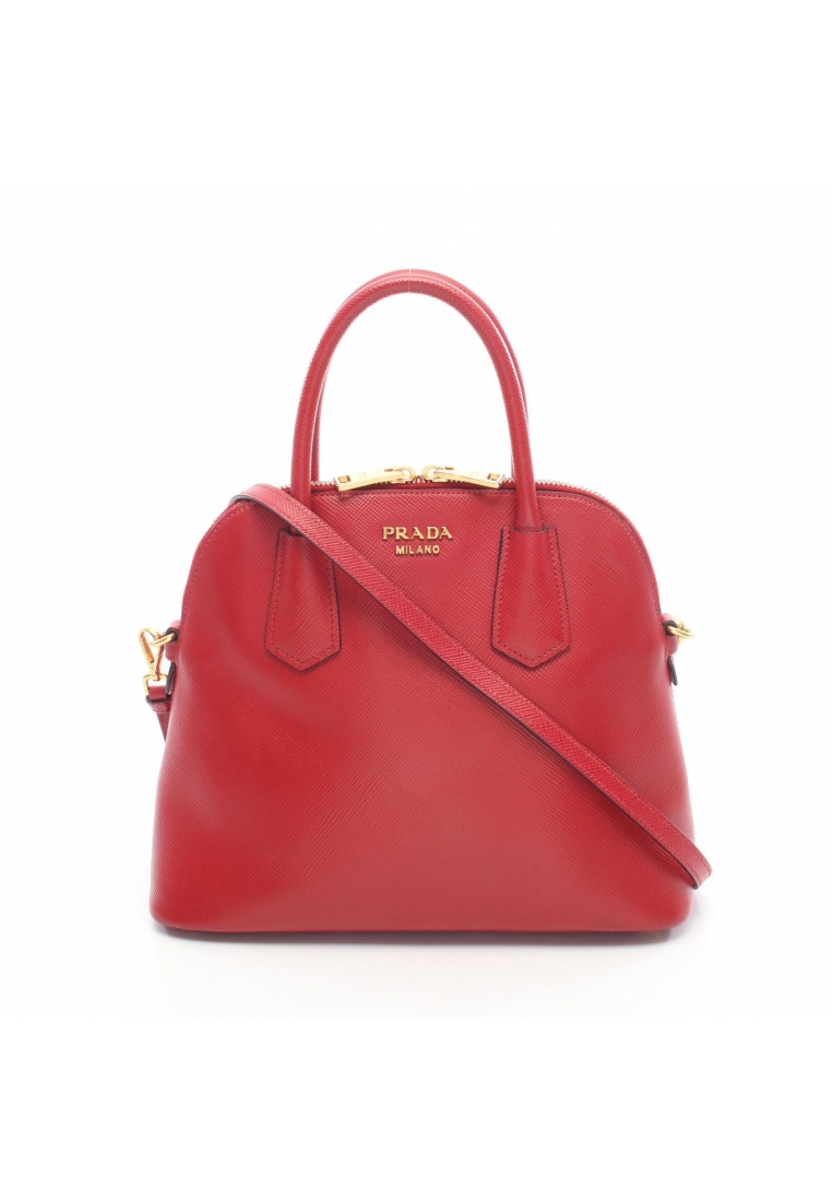 PRADA Pre-Loved Prada SAFFIANO CUIR Handbag Saffiano leather Red 2WAY