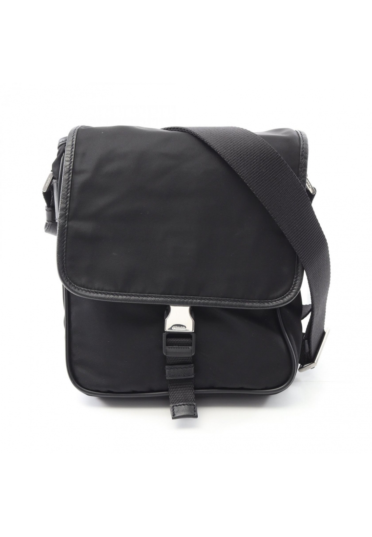 Prada Pre-Loved Prada Shoulder bag Nylon Saffiano leather black
