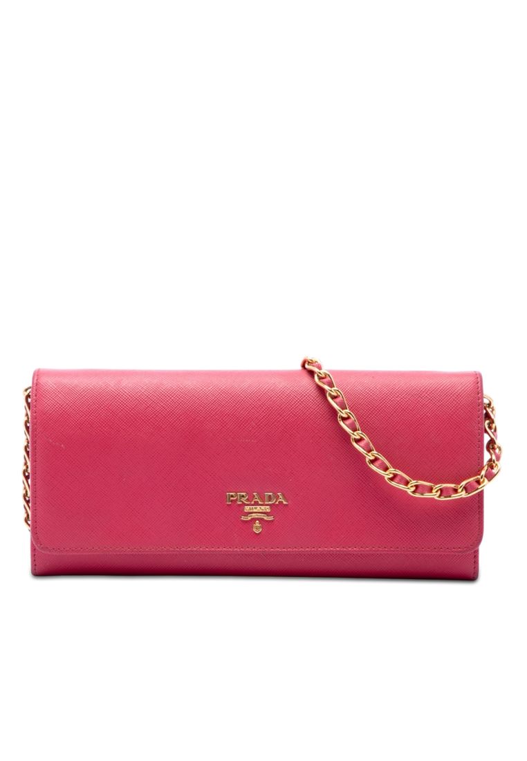 Prada Pre-Loved Prada Saffiano Wallet On Chain