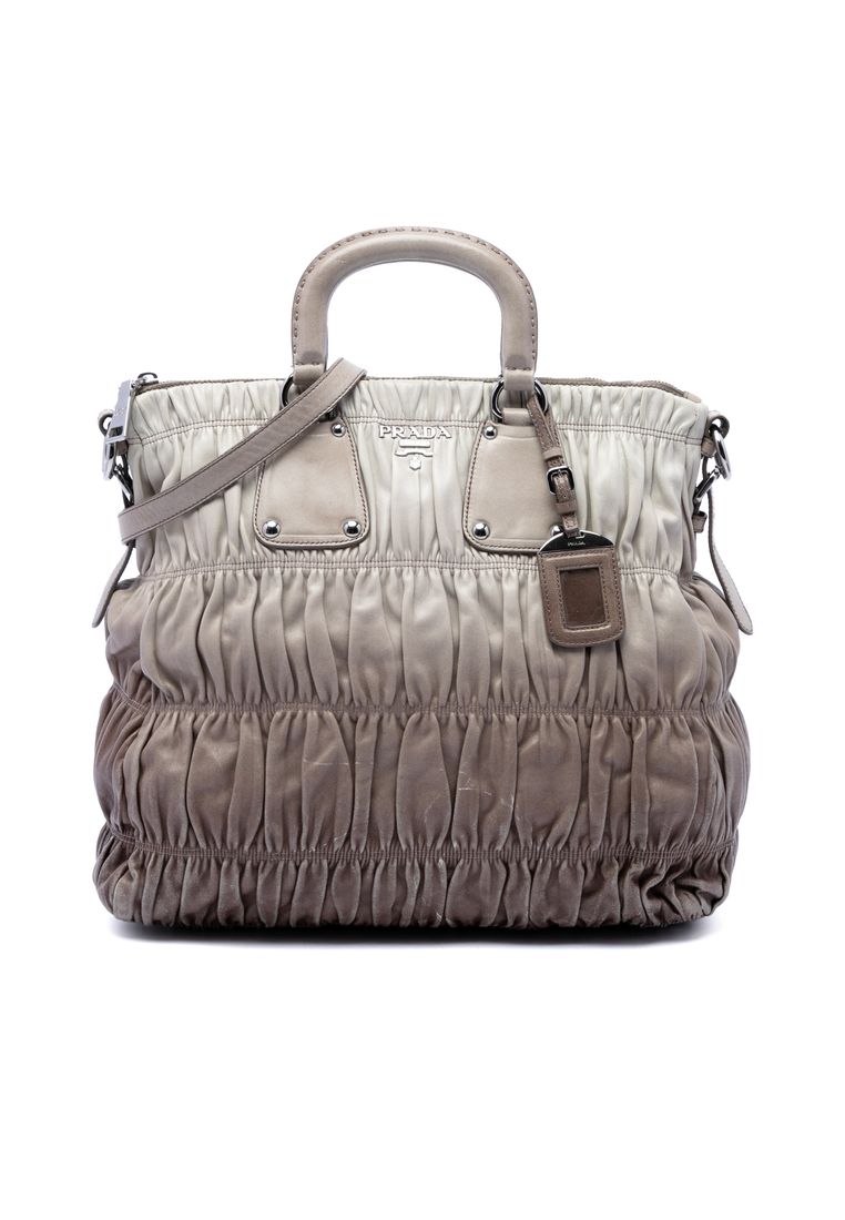 Prada Pre-Loved Prada Nappa Gaufre Ombre Satchel
