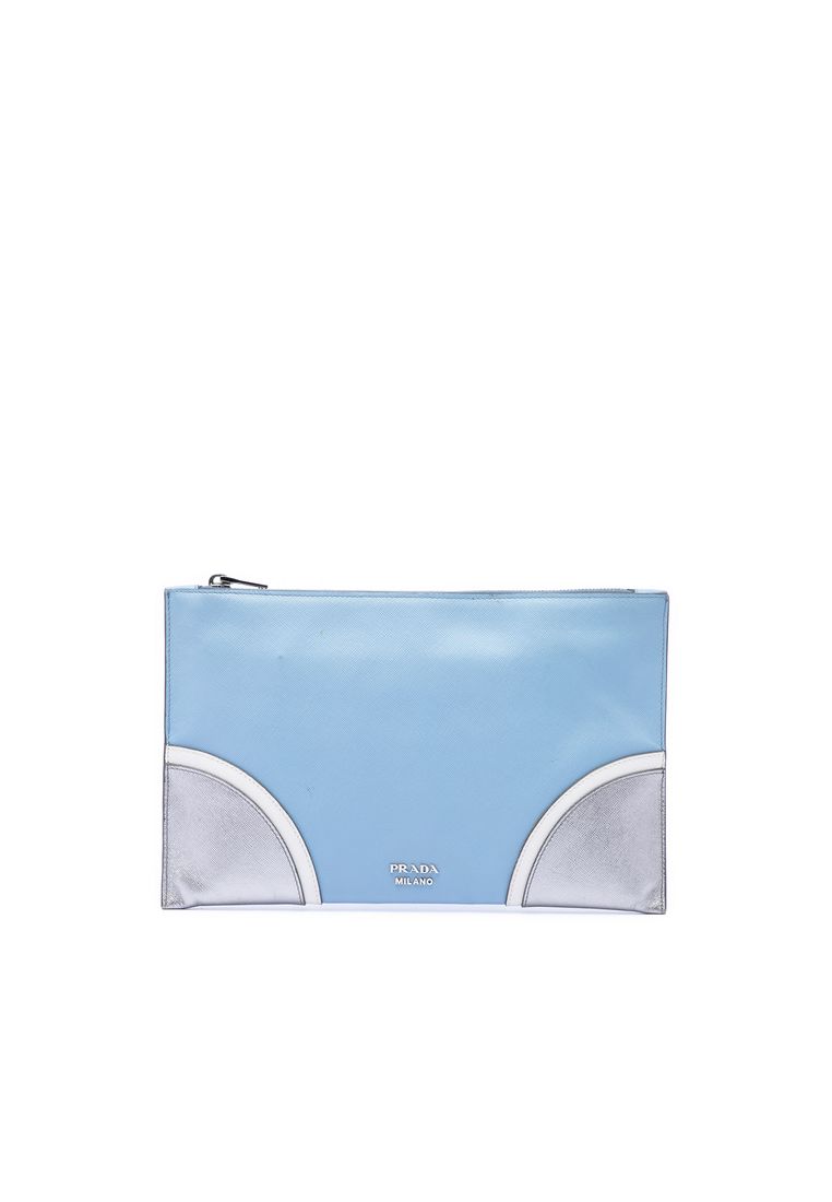 Prada Pre-Loved Prada Tricolor Saffiano Clutch