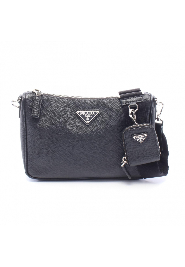 Prada Pre-Loved Prada SAFFIANO TRAVEL Shoulder bag Saffiano leather black