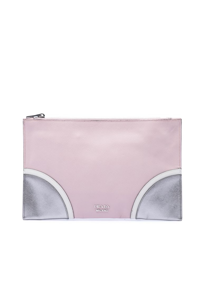 Prada Pre-Loved Prada Tricolor Saffiano Clutch