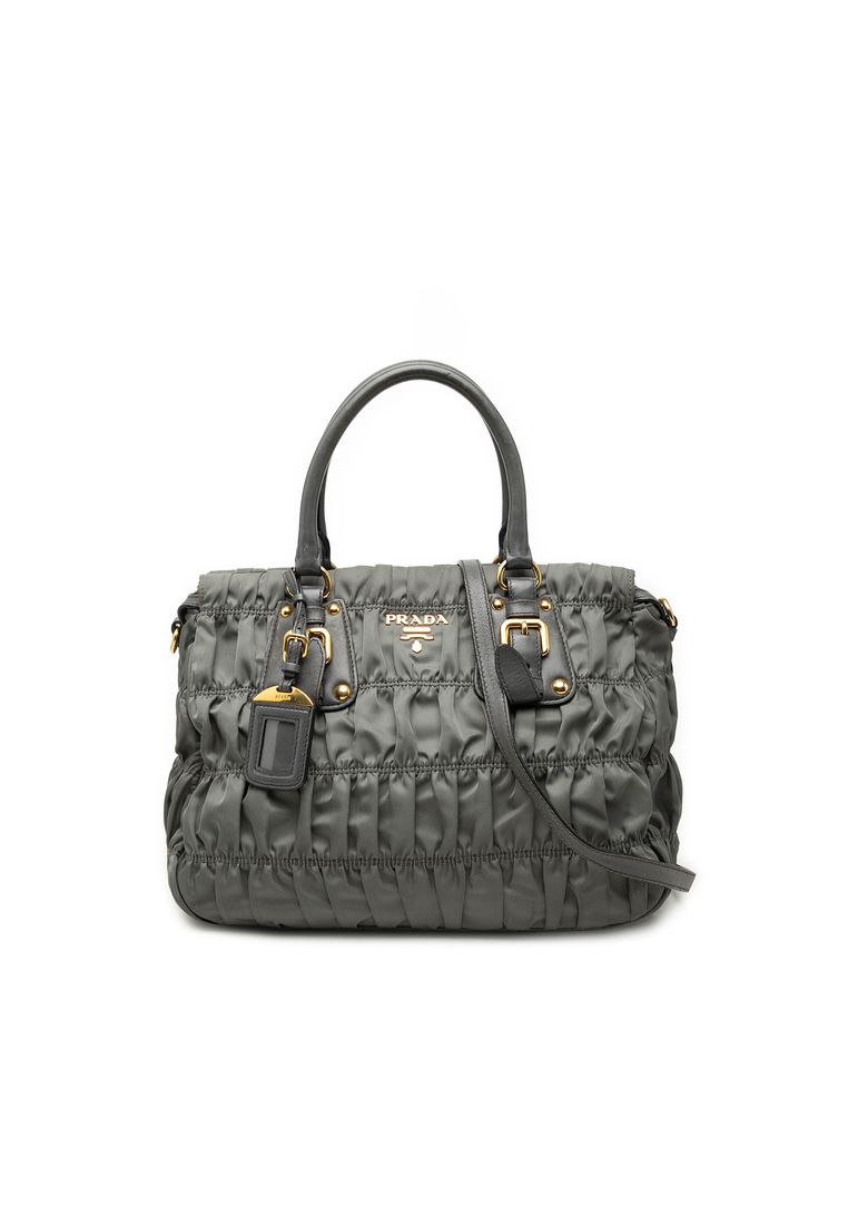 Prada Pre-Loved Prada Tessuto Gaufre Satchel
