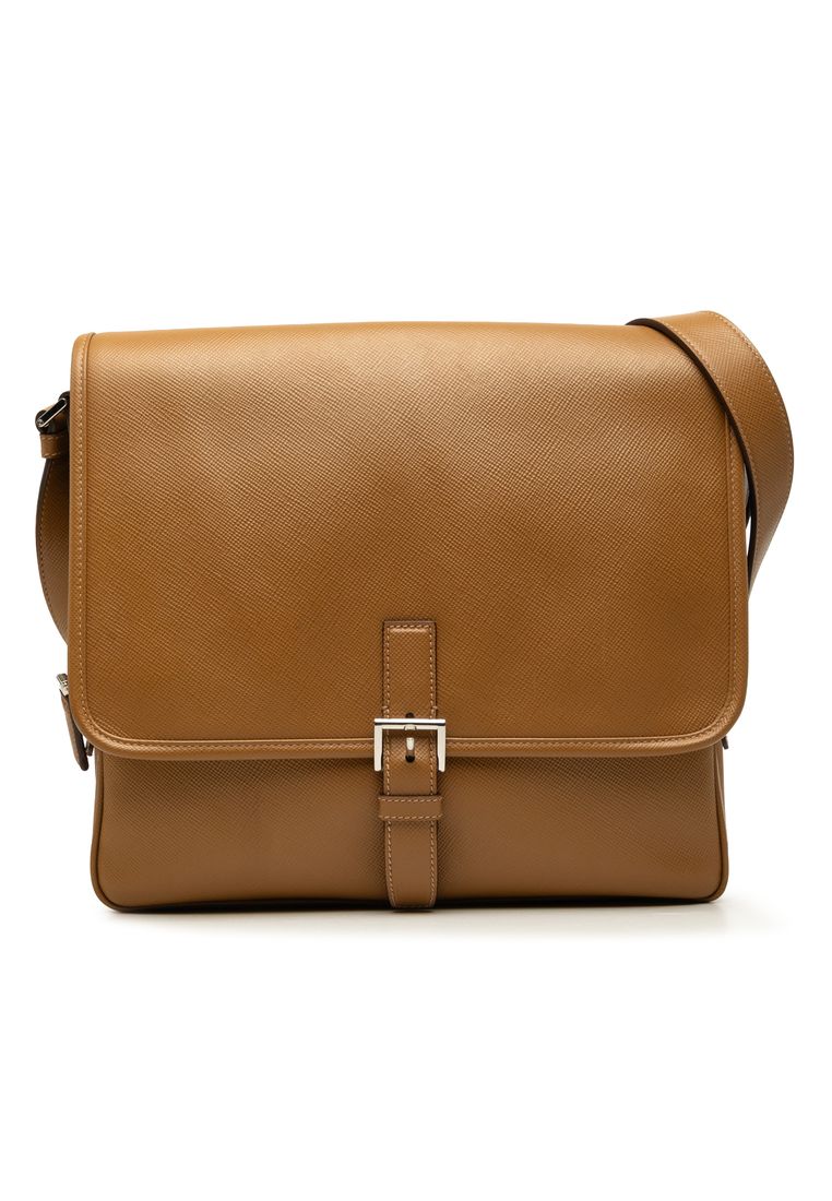 Prada Pre-Loved Prada Saffiano Buckle Messenger Bag