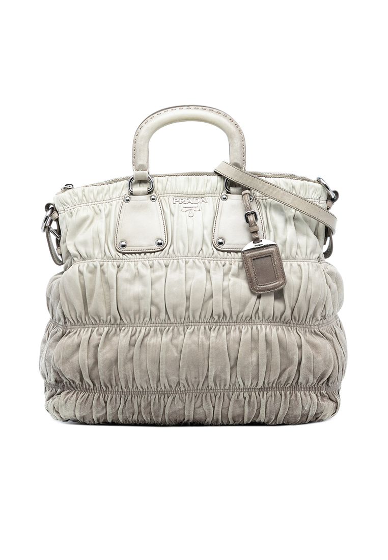 Prada Pre-Loved Prada Nappa Gaufre Ombre Satchel