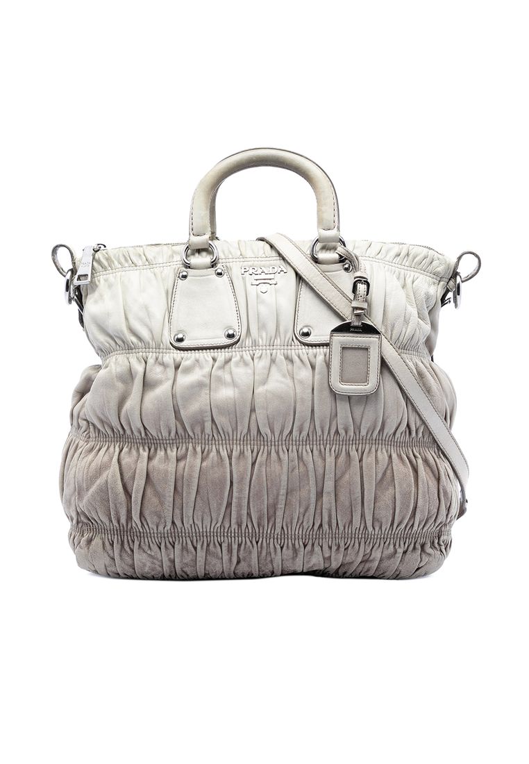 Prada Pre-Loved Prada Nappa Gaufre Ombre Satchel