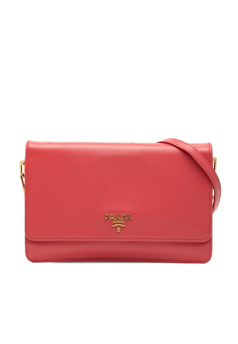 Prada Pre-Loved Prada Saffiano Lux Wallet On Chain