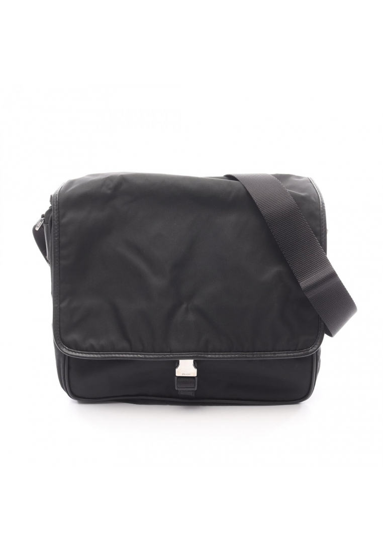 Prada Pre-Loved Prada TESSUTO SAFFIANO Shoulder bag Nylon Saffiano leather black