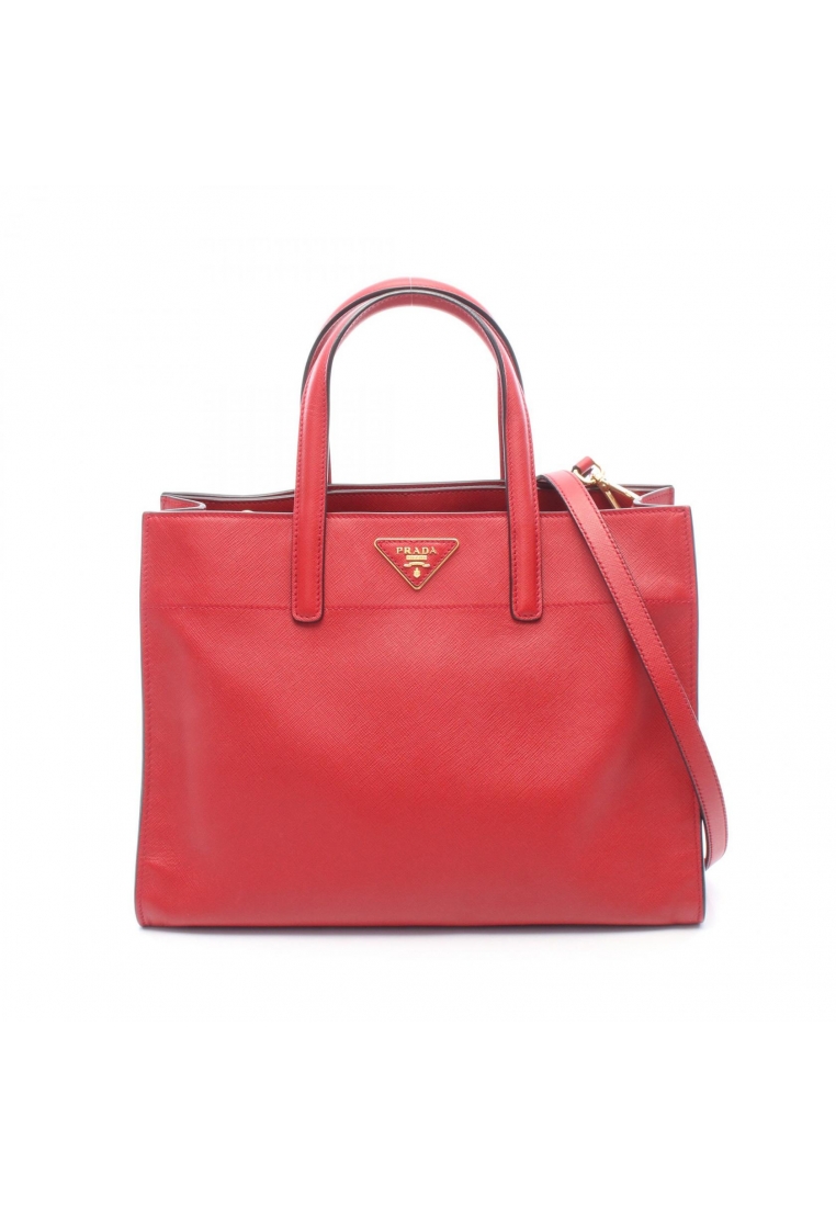 Prada Pre-Loved Prada SAFFIANO SOFT 2WAY Handbag Saffiano leather Red