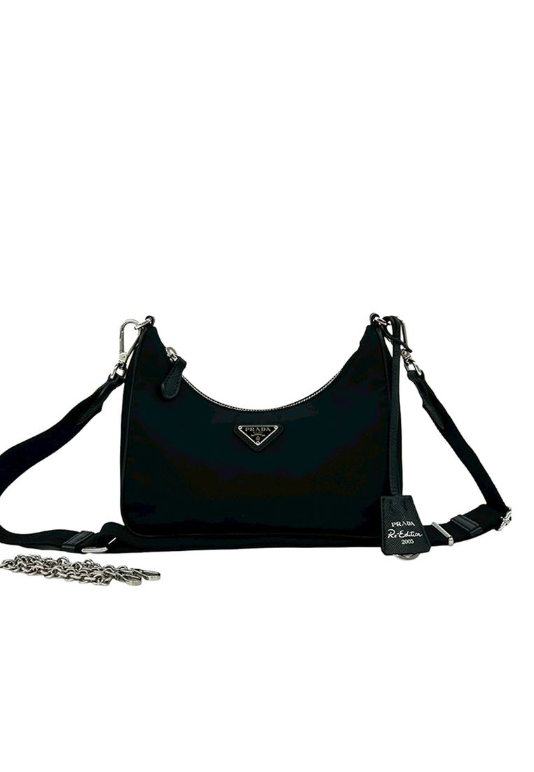 Prada Pre-Loved Prada Saffiano Trimmed Re Nylon Re Edition 2005 Satchel