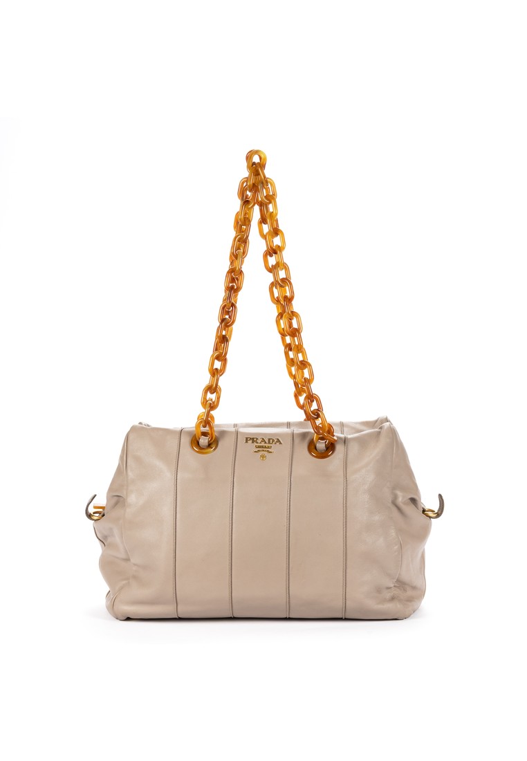 Prada Pre-Loved Pomice Chain Handle Hobo