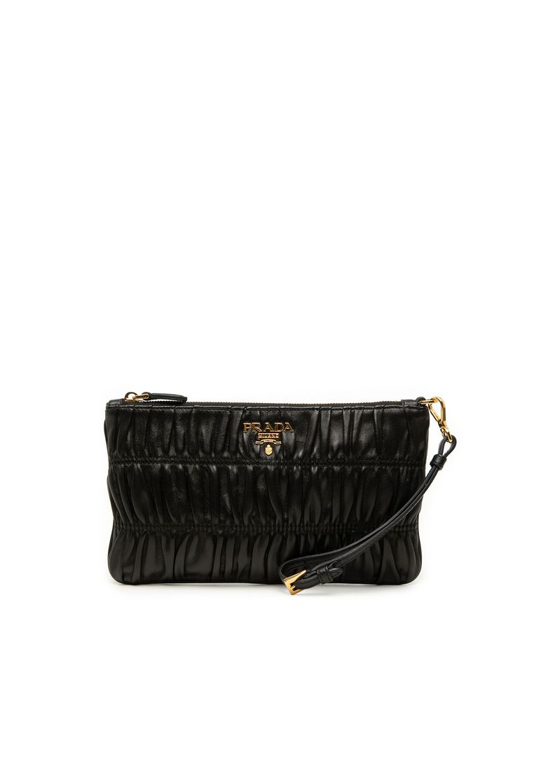 Prada Pre-Loved Prada Nappa Gaufre Wristlet Clutch