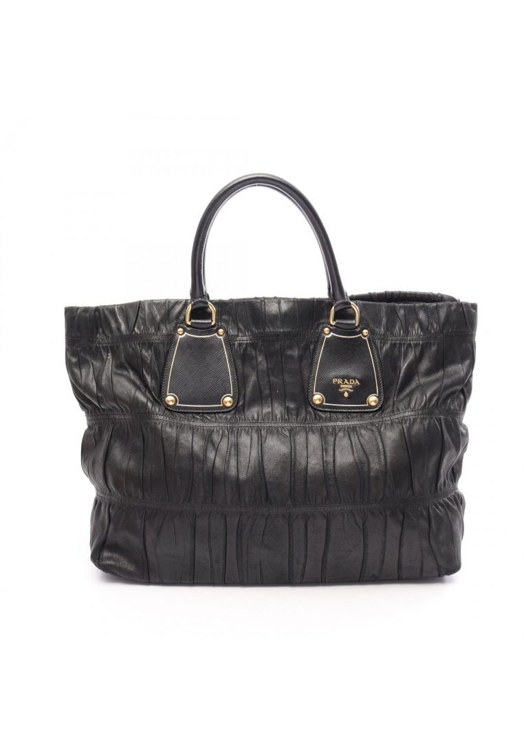 Prada Pre-Loved Prada Gaufre Handbag tote bag leather saffiano black