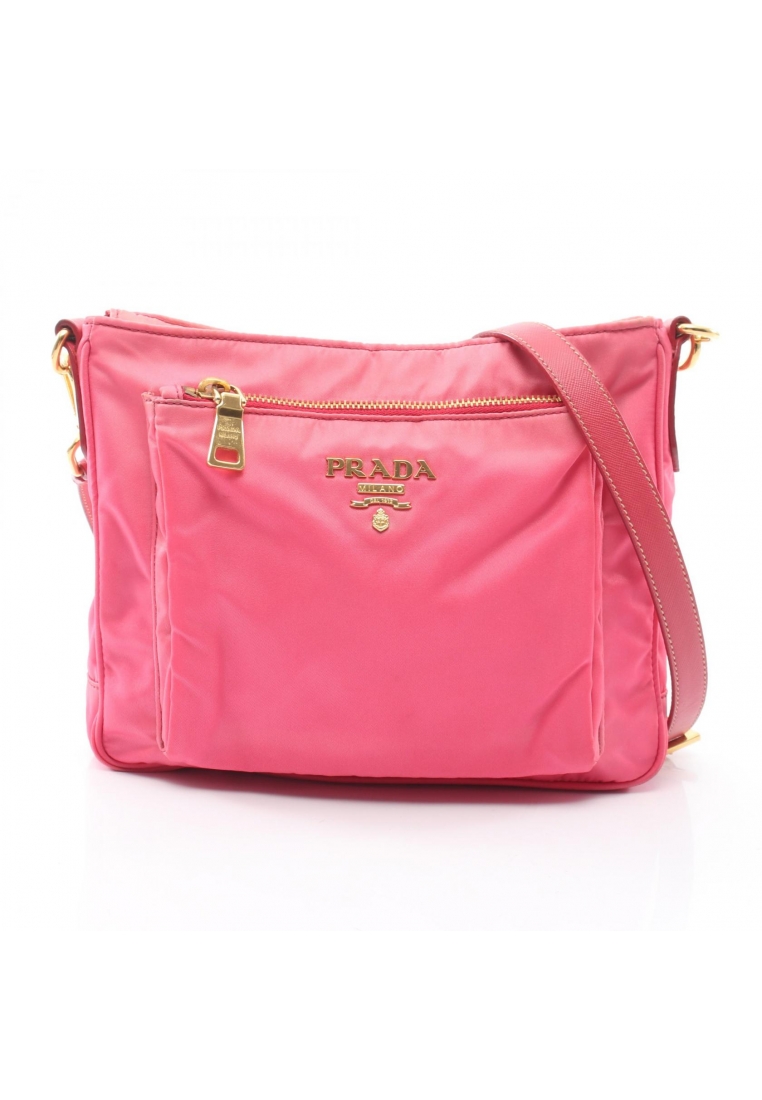Prada Pre-Loved Prada Shoulder bag Nylon Saffiano leather pink