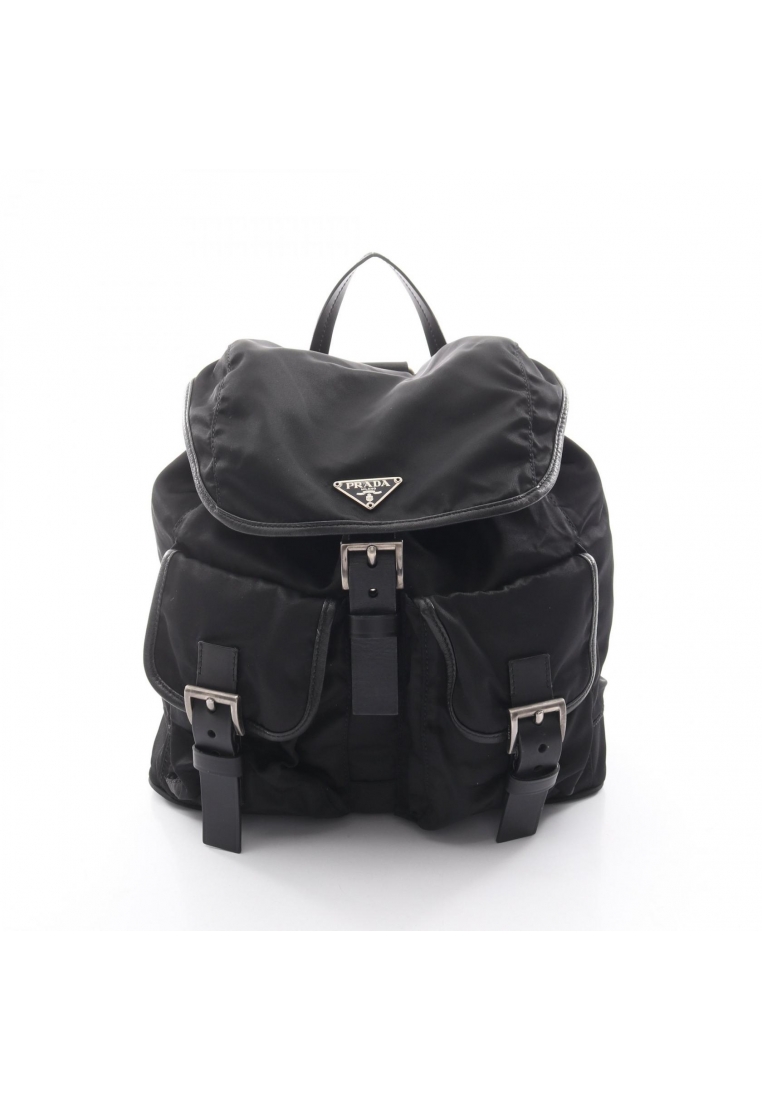 Prada Pre-Loved Prada triangle logo Backpack rucksack Nylon black
