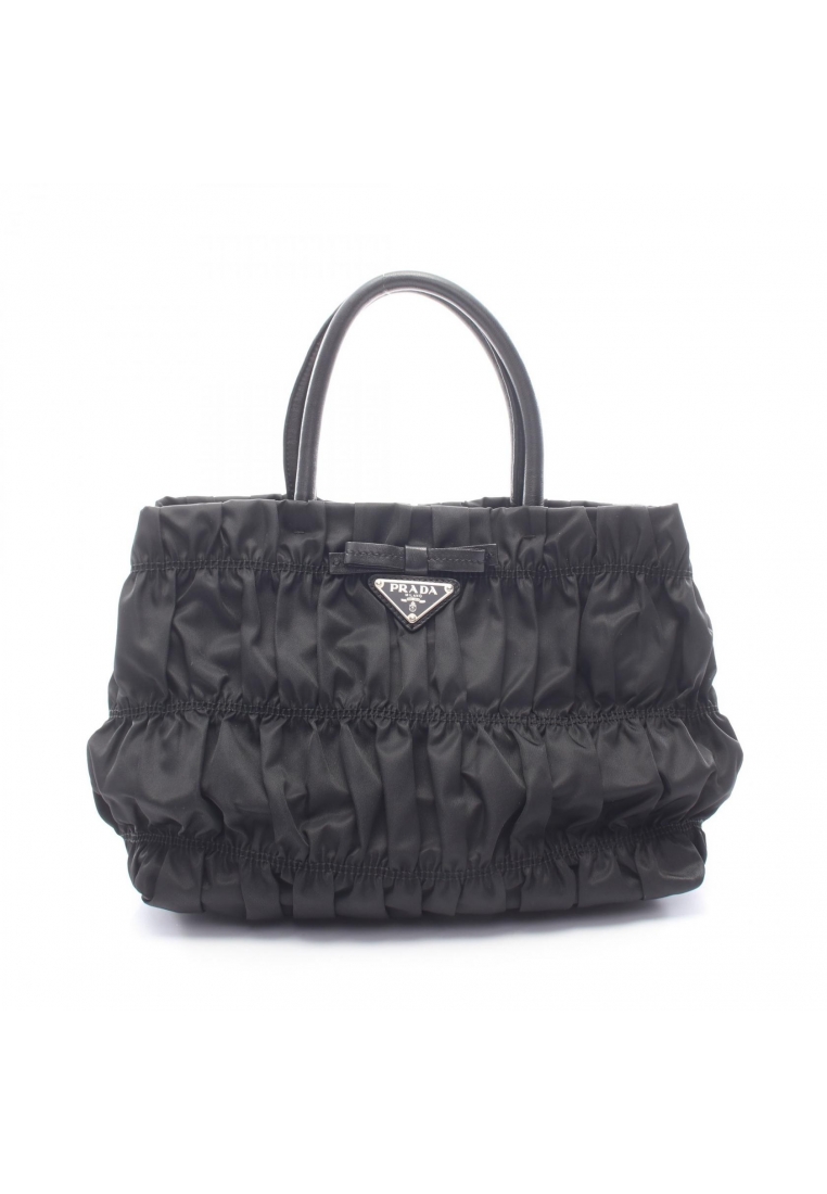 Prada Pre-Loved Prada TESSUTO GAUFRE Handbag Nylon leather black