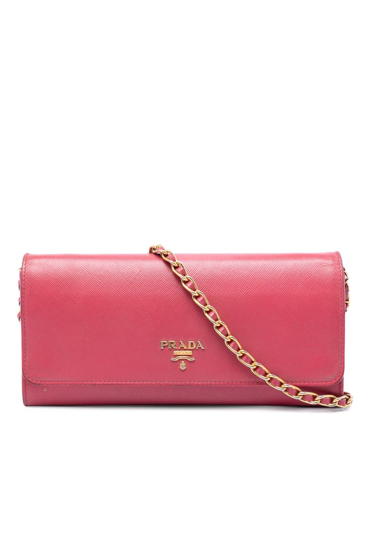Prada Pre-Loved Prada Saffiano Wallet On Chain