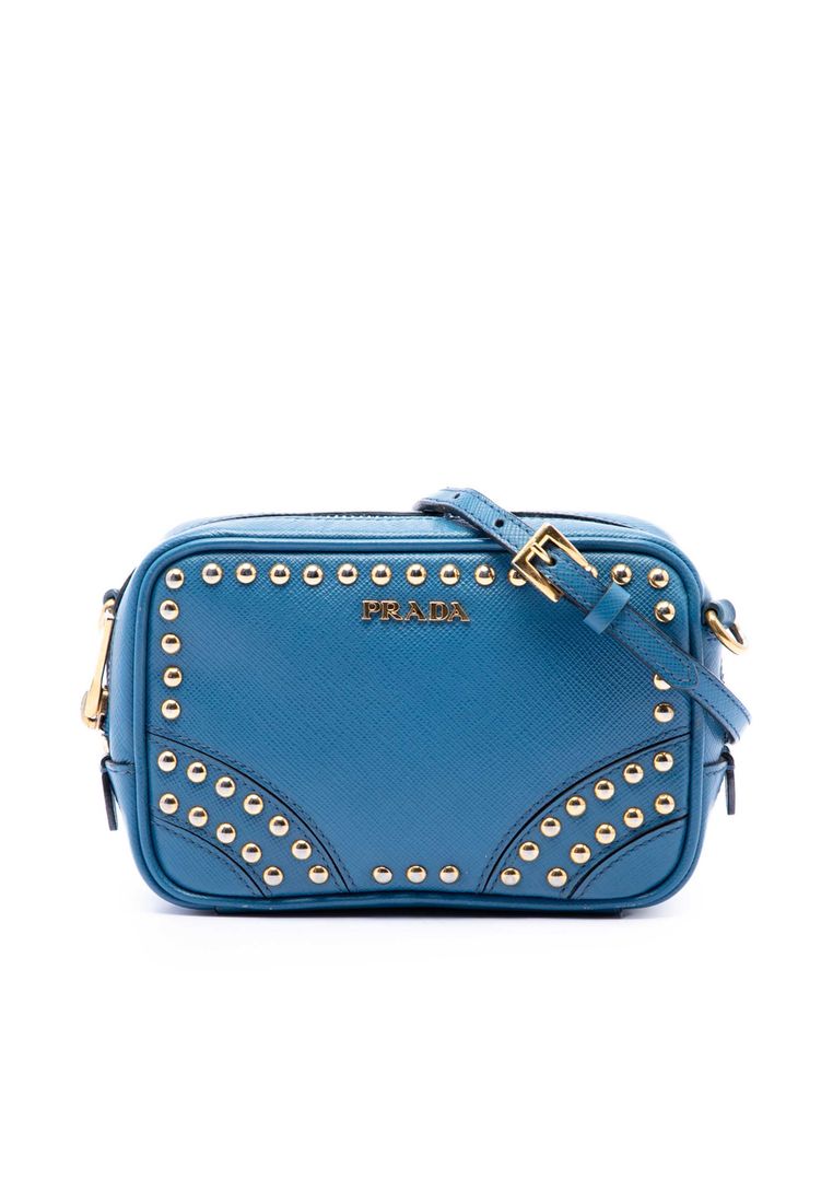 Prada Pre-Loved Prada Studded Saffiano Camera Bag