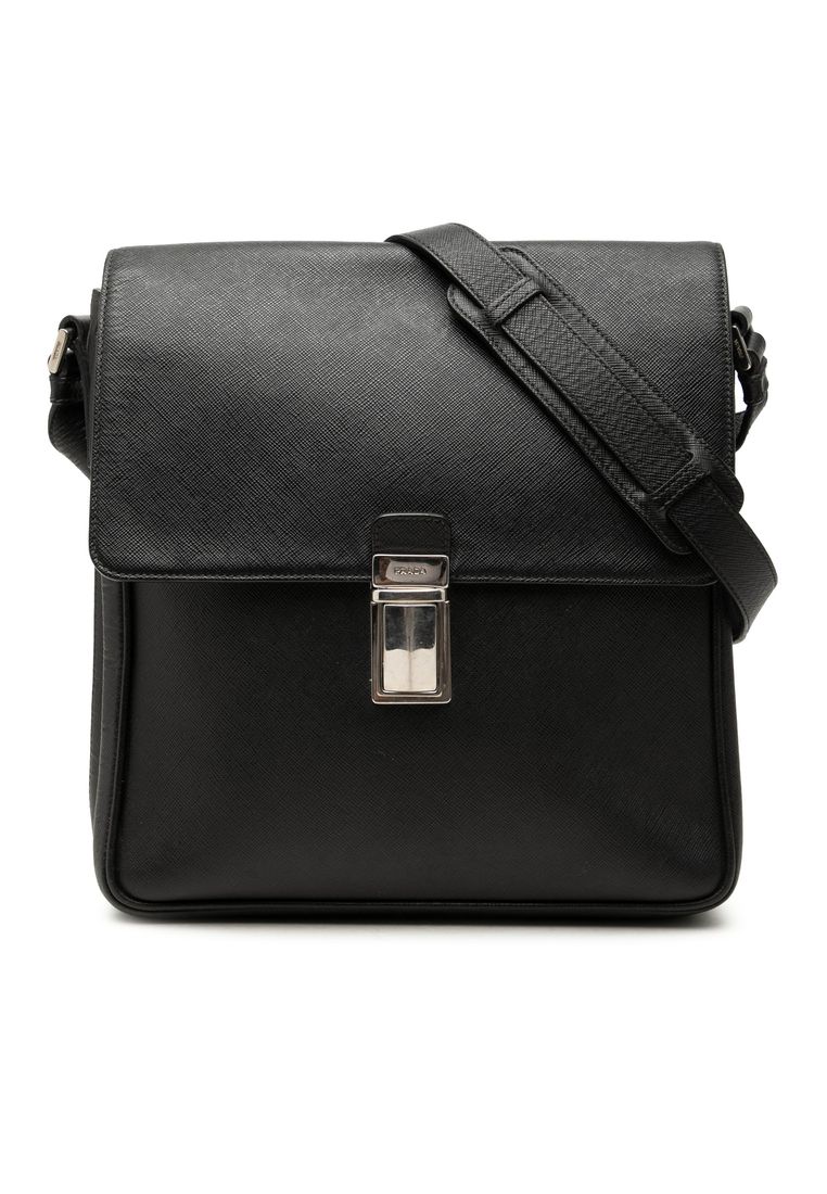 Prada Pre-Loved Prada Saffiano Buckle Messenger Bag