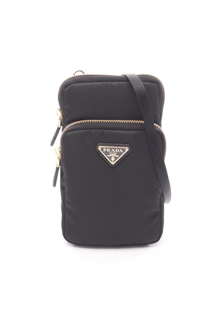 PRADA Pre-Loved Prada phone case Shoulder bag Nylon black
