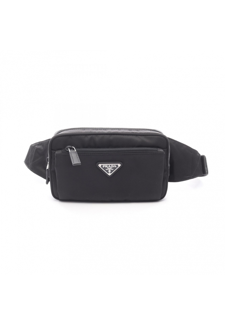 Prada Pre-Loved Prada Re-Nylon body bag waist bag Nylon Saffiano leather black