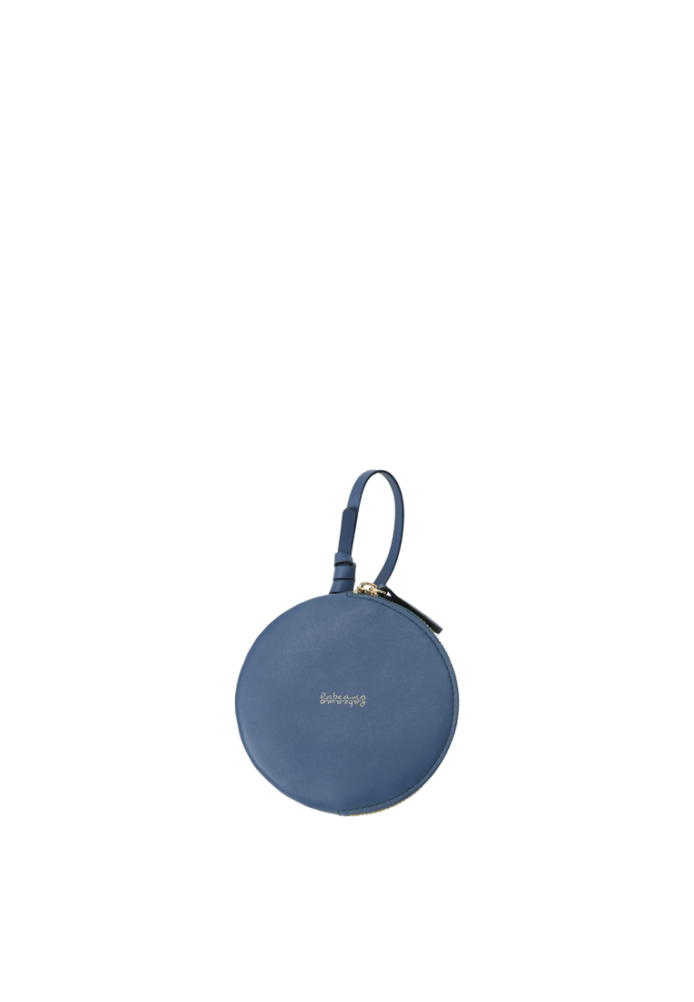 RABEANCO Strap Round Zip Card Case - Cobalt