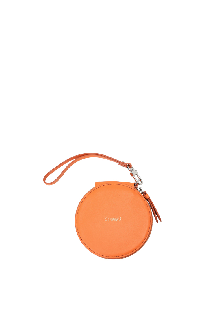 RABEANCO Round Zip Card Case - Orange