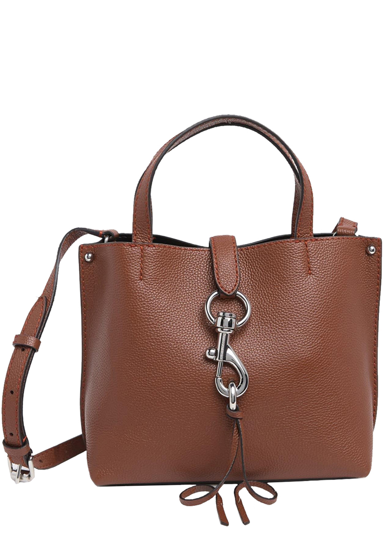 REBECCA MINKOFF Megan Mini Tote Bag in Dark Luggage CU22EMXX58