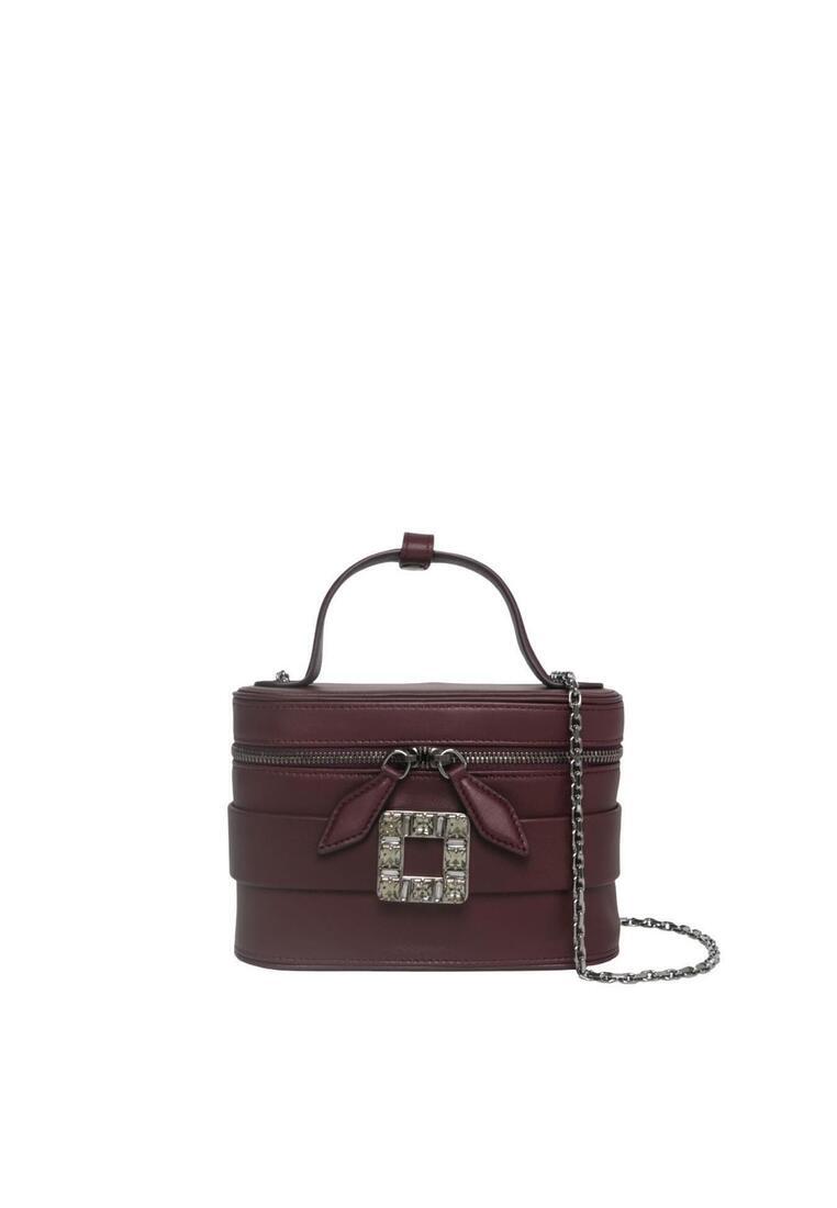 Roger Vivier Vanity Tres Vivier Micro Bag In Leather Chain Bag/crossbody Bag