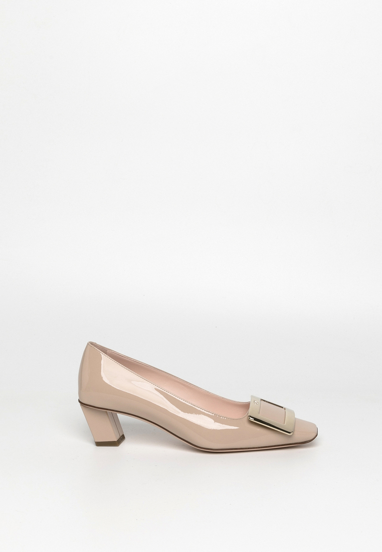 Roger Vivier Belle Vivier Metal Buckle In Patent Leather Pumps
