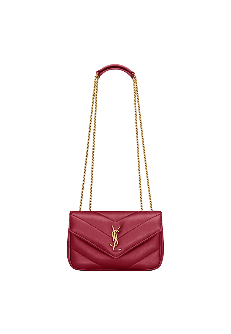 SAINT LAURENT Yves Saint Laurent Loulou Mini Crossbody Bag in Red