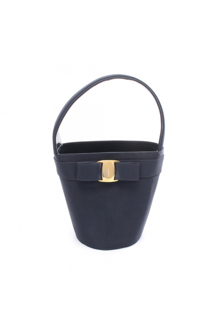 Salvatore Ferragamo Pre-Loved Salvatore Ferragamo vara ribbon Handbag suede black