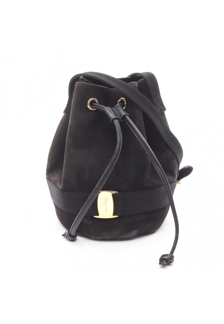 Salvatore Ferragamo Pre-Loved Salvatore Ferragamo Vala purse Shoulder bag suede black