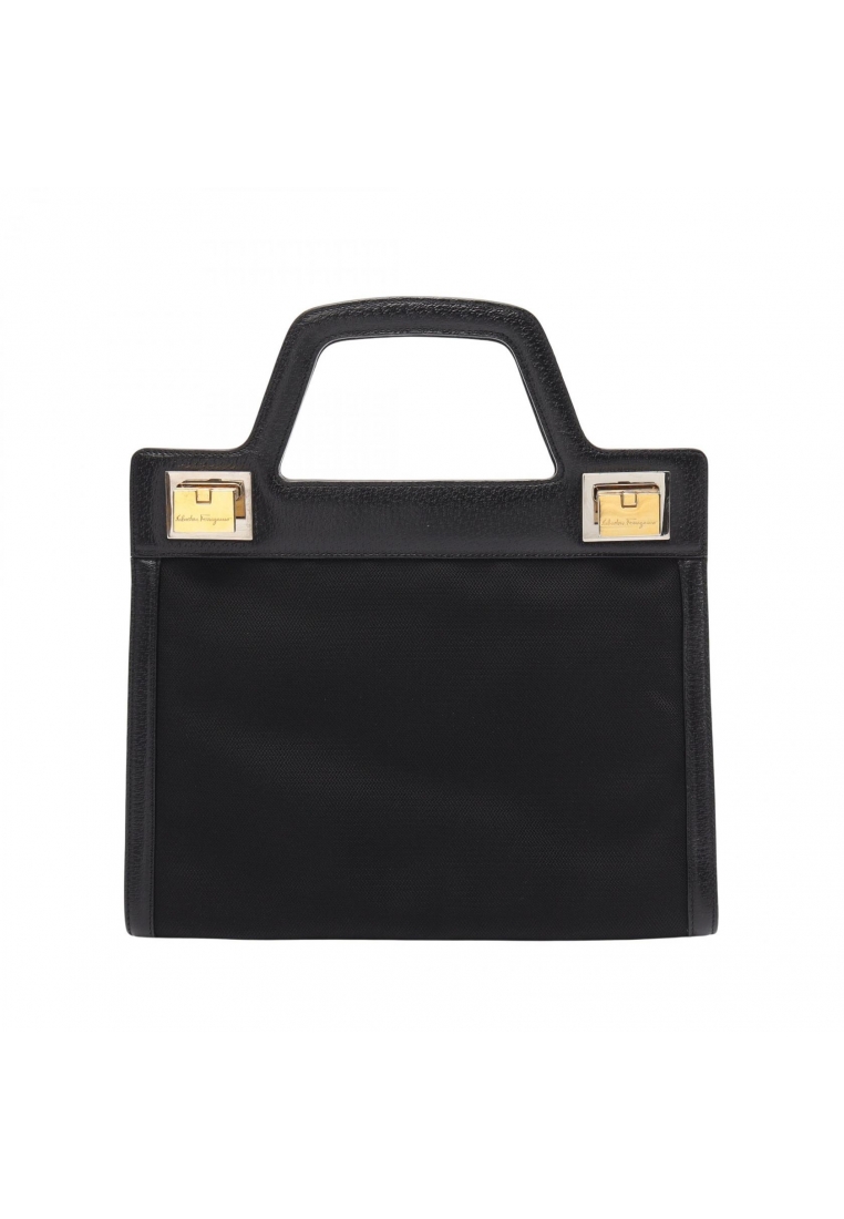 Salvatore Ferragamo Pre-Loved Salvatore Ferragamo Handbag canvas leather black