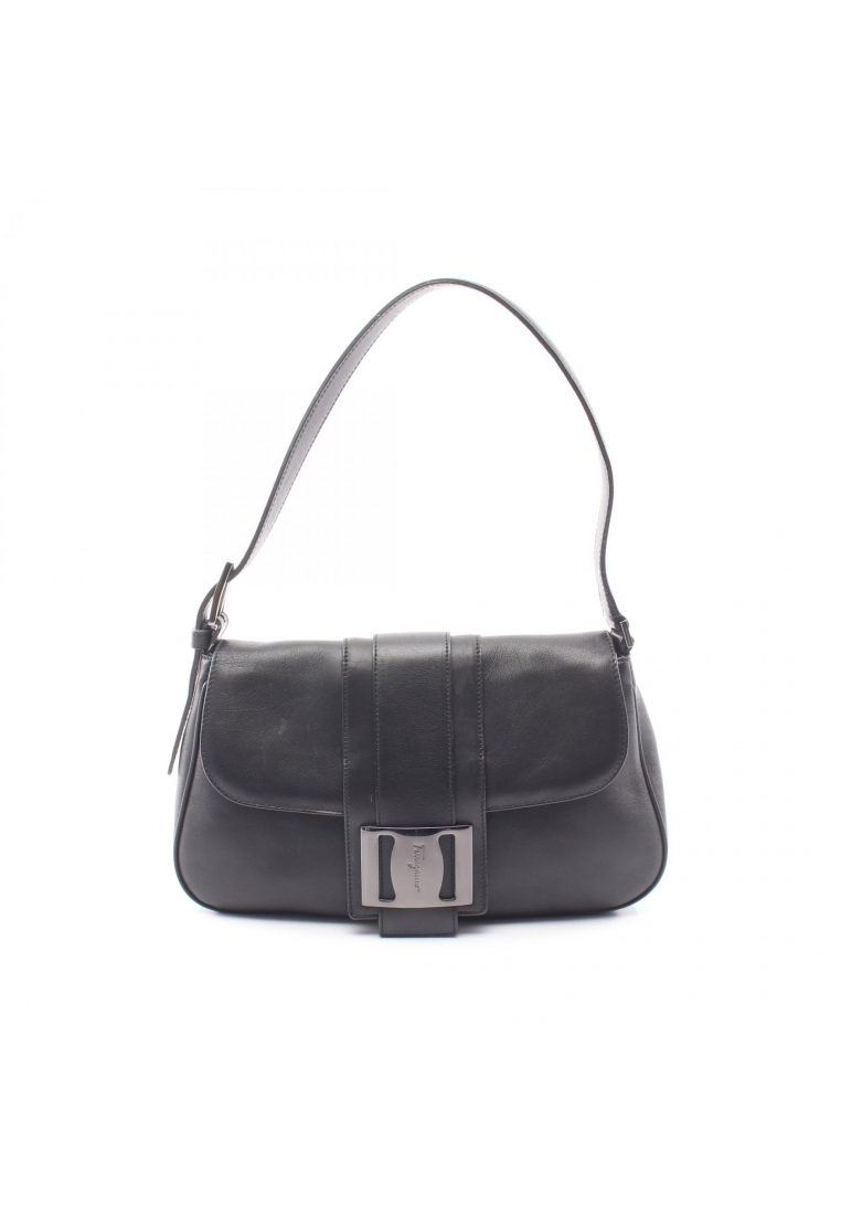 Salvatore Ferragamo Pre-Loved Salvatore Ferragamo logo one shoulder bag leather black