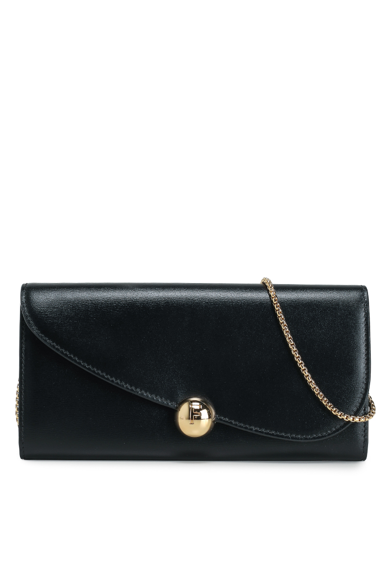 Salvatore Ferragamo Asymmetrical Flap Chain Wallet (ct)