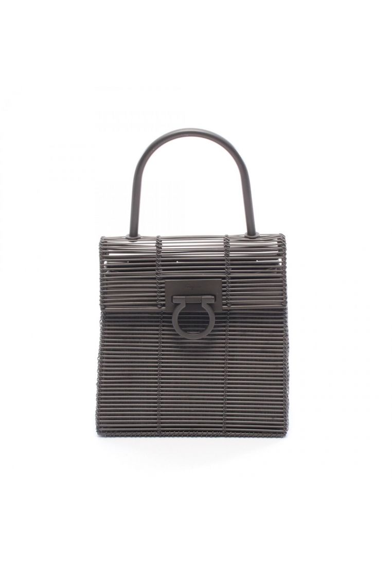 Salvatore Ferragamo Pre-Loved Salvatore Ferragamo Gancini Handbag black