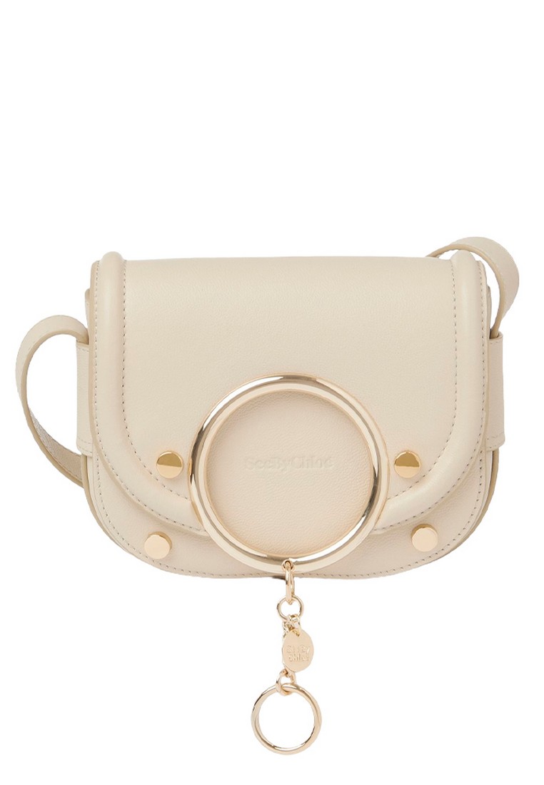 See by Chloe Small Mara Crossbody Bag in Cement Beige