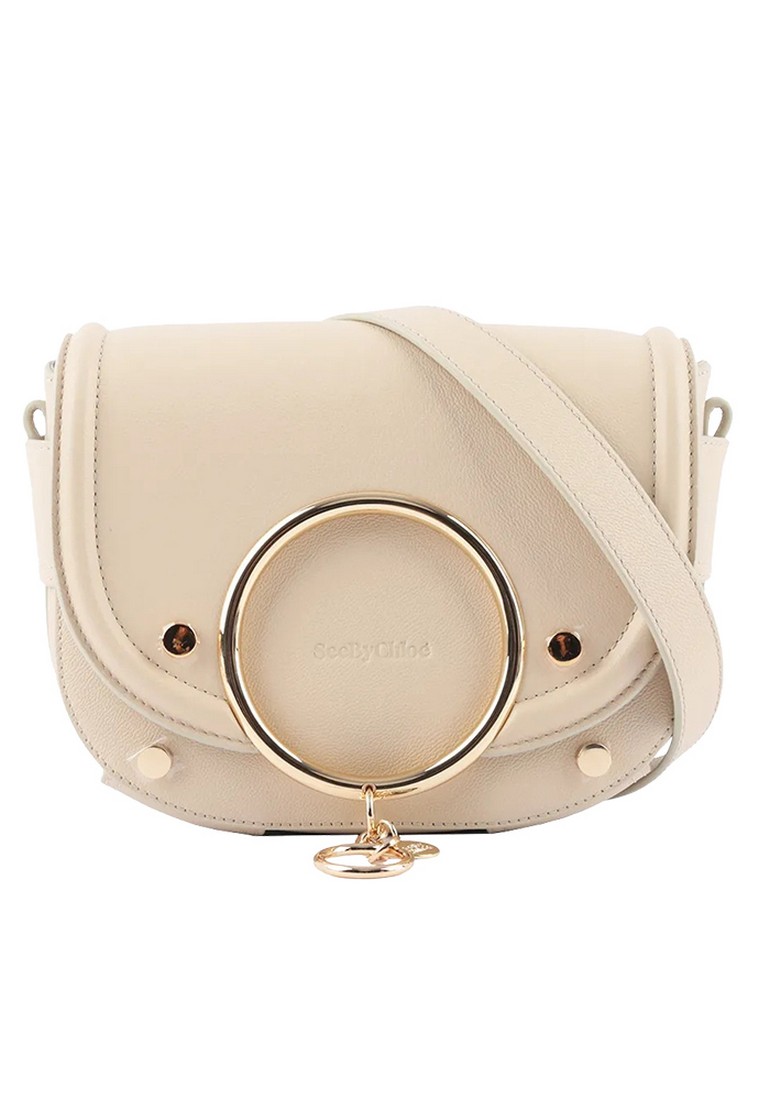 See by Chloe Small Mara Crossbody Bag in Cement Beige