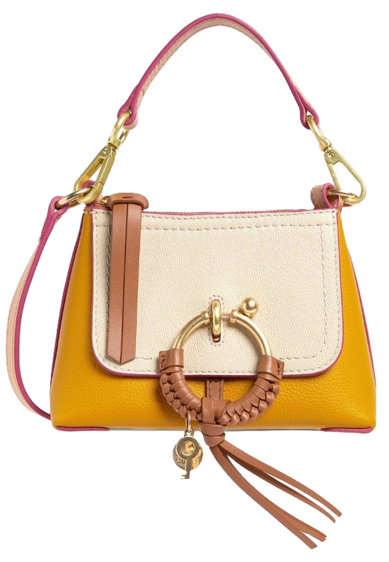 See by Chloe Mini Joan In Grained Cowhide Crossbody Bag for Women in Cement Beige