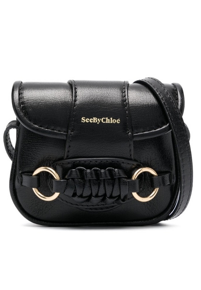 See by Chloe MicSaddie In Goatskin Crossbody Bag in Black
