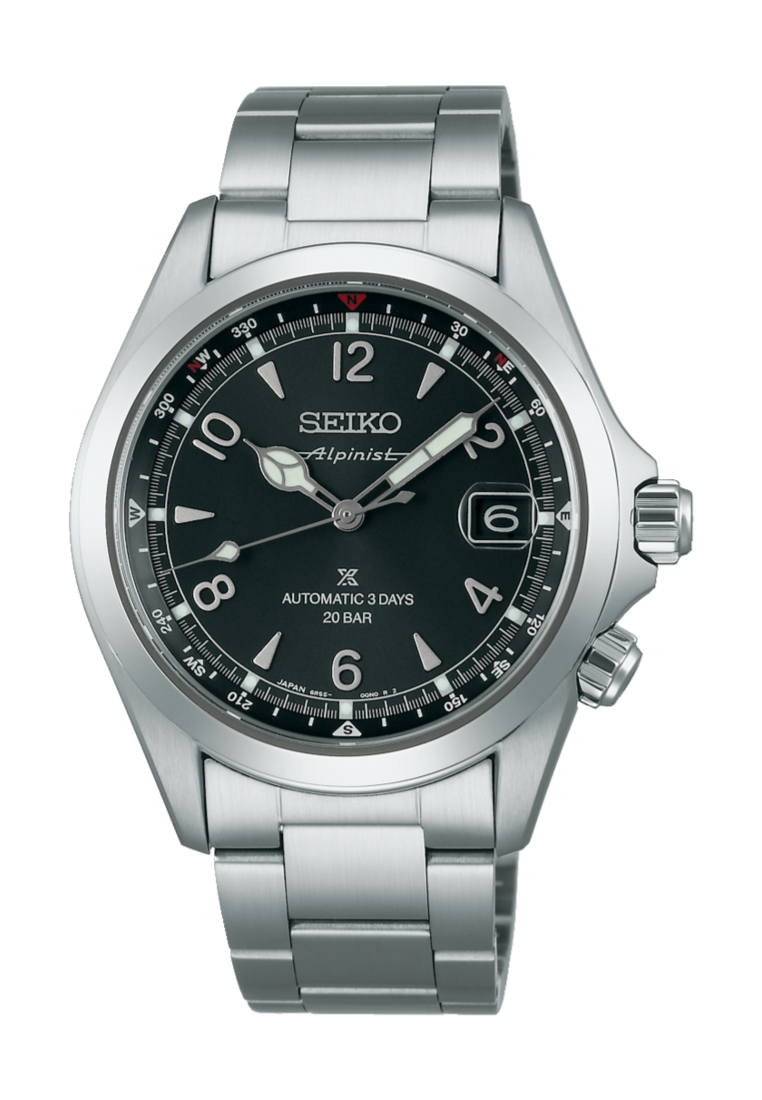 Seiko Seiko Prospex Alpinist In ‘Summit Black’ Black Dial Stainless Steel Band Classic Design Mechan