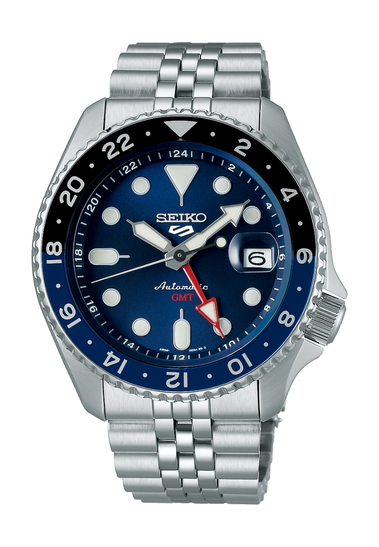 Seiko Seiko 5 Sports SKX Series ‘Blueberry’ Mechanical GMT Blue Dial Stainless Steel Band Automatic 