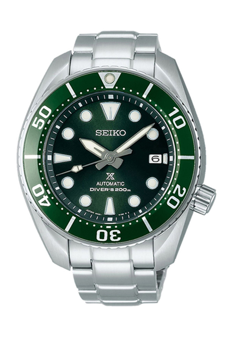 Seiko Prospex Sumo SPB103J1 Automatic Diver Men's Watch – Green Dial, Silver Stainless Steel Band