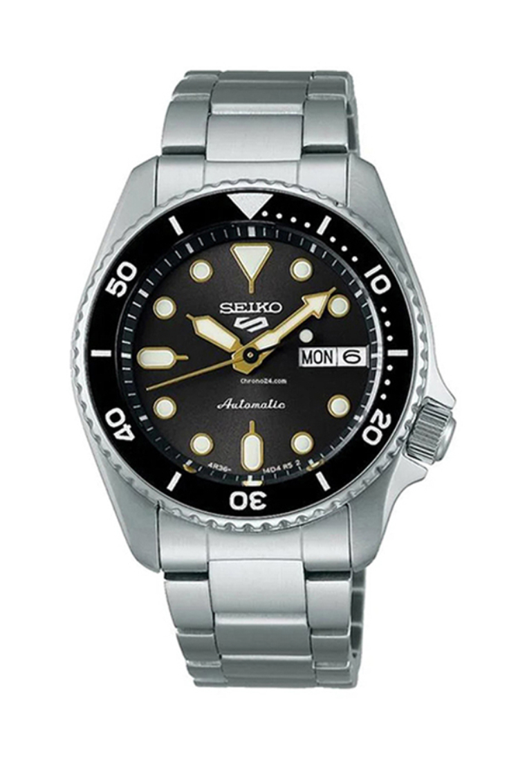 Seiko 5 Sports SKX Street Stonewash Automatic Men’s Watch – Black Dial, Stainless Steel Band, SRPL79